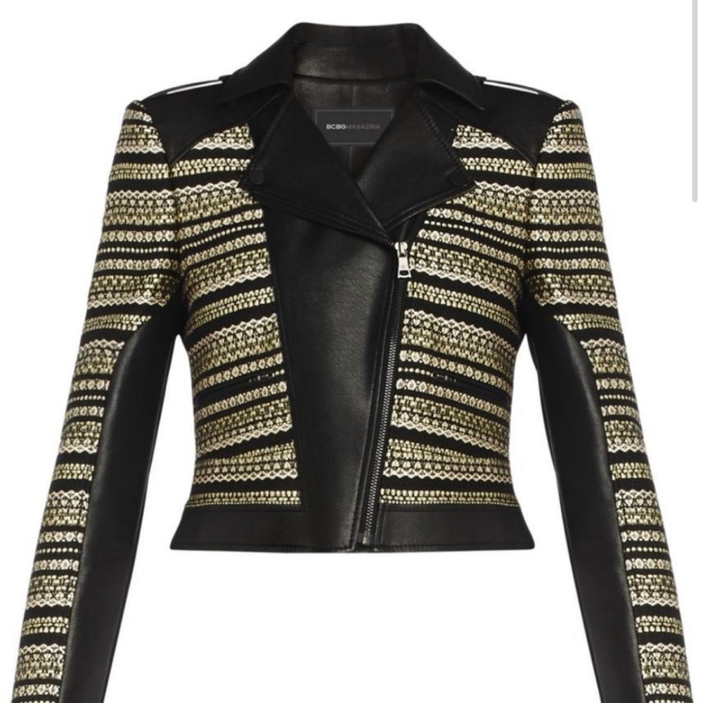 BCBGMaxazria Leather Moto Jacket